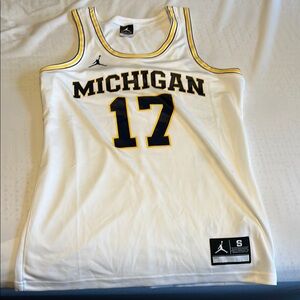 Jordan White and Yellow Basketball Jersey with Team Name and Number